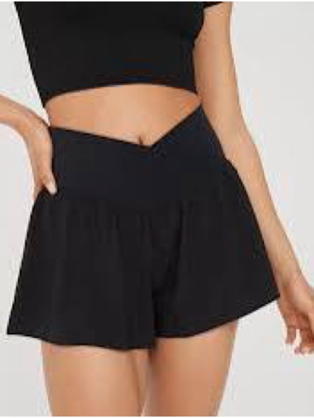 V-Waist Black Athletic Shorts for Women offline by Aerie Size XXS - Picture 4 of 9
